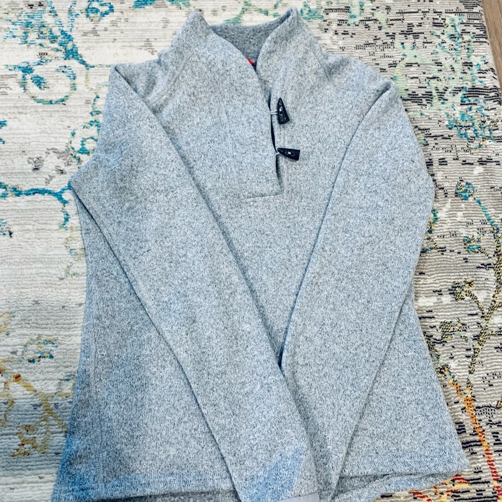 The North Face Light Gray Half-Zip Pullover Sweatshirt